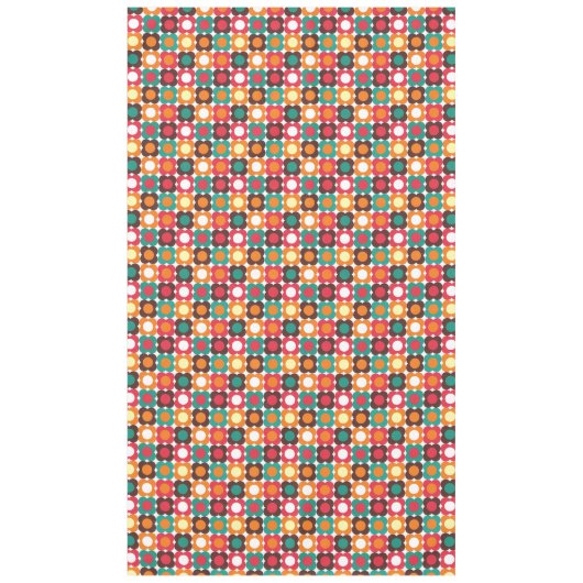 Groovy 70s Retro Flower Pattern | Bold Boho Floral テーブルクロス (正面)