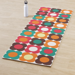 Groovy 70s Retro Flower Pattern | Bold Boho Floral ヨガマット