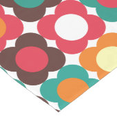 Groovy 70s Retro Flower Pattern | Bold Boho Floral ロングテーブルランナー (コーナー)