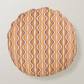 Groovy, 70s retro style patterned Round Pillow  ラウンドクッション (裏面)