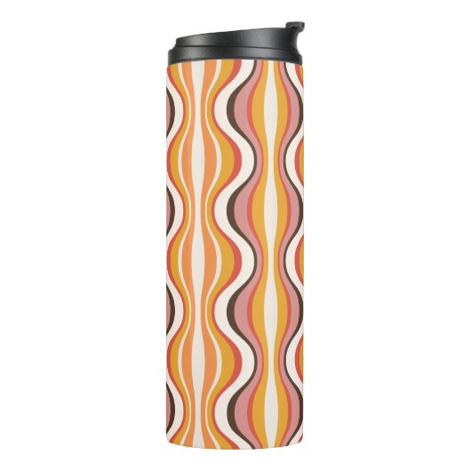 Groovy, 70s retro style patterned travel mug タンブラー (回転左)