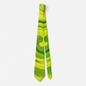 Groovy Abstract Green Liquid Art Swirl Painting ネクタイ (正面)