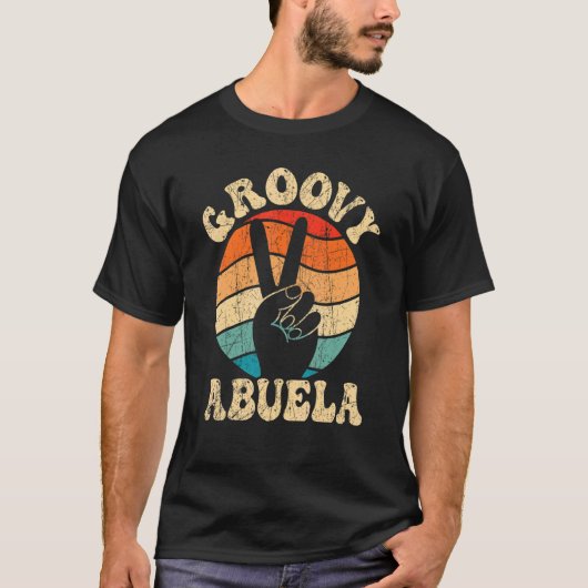 Groovy Abuela 70s Aesthetic Nostalgia 1970's Mexic Tシャツ (正面)