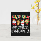 Groovy All Is Calm Just Kidding This Is Kindergart カード (黄色い花)