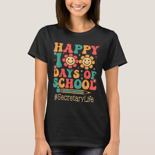 Groovy Appreciの100日目の秘書の幸せ Tシャツ (正面)