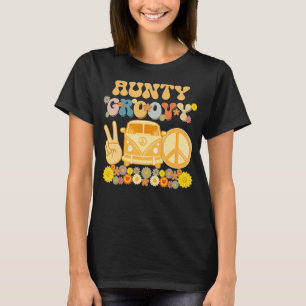 Groovy Auntyレトロマッチングファミリーベビーシャワーモット Tシャツ