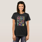 Groovy B読を禁止する代わりに本を試す Tシャツ (正面フル)