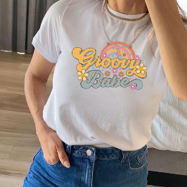 Groovy Babe、前向きVibes Tシャツ