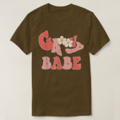 Groovy Babe Groovy Bride Hippie Boho Flower Tシャツ (デザイン正面)