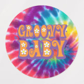 Groovy Babyスタンプ ラベル (デザイン1)