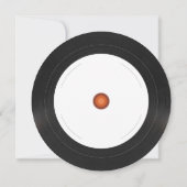 Groovy Baby | レトロなビニールレコードのベビーシャワー 招待状 (裏面)