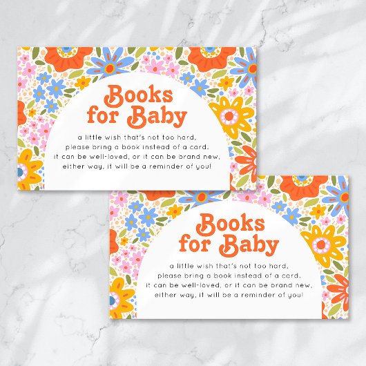 Groovy Baby Showerのベビーベビー用開花 エンクロージャーカード