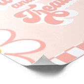 Groovy Baby Showerスイーツとお菓子サイン ポスター (角)