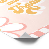 Groovy Baby Showerスイーツとお菓子サイン ポスター (角)