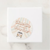 Groovy baby shower retro 70sテーマメッセージカード フェイバータグ (インサイチュ)