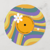 Groovy Baby Shower Vinylレコードヴィンテージ70s 80s 招待状 (裏面)