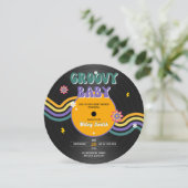 Groovy Baby Shower Vinylレコードヴィンテージ70s 80s 招待状 (スタンド正面)