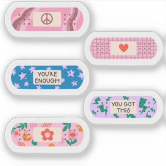 Groovy Band-Aid -レトロやる気を起こさせる修復デザイン シール