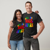 Groovy Be A Nice Human Inspirational Rainbow Tシャツ (ユニセックス)