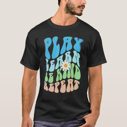Groovy BE KIND REPEAT遊学選択レトロの種類 Tシャツ (正面)