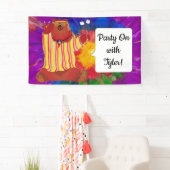 Groovy Bearカラフルパーティーバナー 横断幕 (インサイチュ)