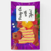 Groovy Bearカラフルパーティーバナー 横断幕 (縦)