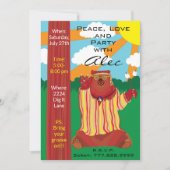 Groovy Bear 1960のスタイル招待状 招待状 (正面)