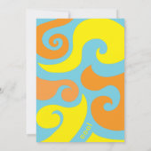 Groovy Bear 1960のスタイル招待状 招待状 (裏面)