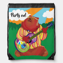 Groovy Bear Drawstringバッグ