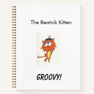 Groovy Beatnik Kitten Notebook/Journal ノートブック