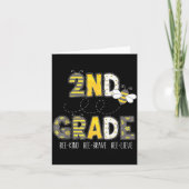 Groovy Bee Kind 2nd Grade First Day of Second カード (正面)