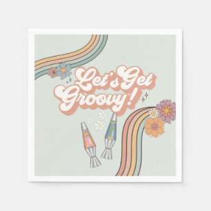 Groovy Birthday Partyのテーブルを取得する スタンダードカクテルナプキン