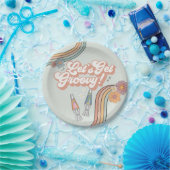 Groovy Birthday Partyのテーブルを取得する ペーパープレート (パーティー)