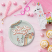 Groovy Birthday Partyのテーブルを取得する ペーパープレート (パーティー)