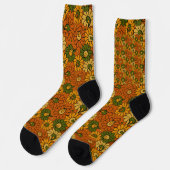 Groovy Bloom - Retro Floral 1970s ソックス (左)