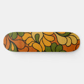 Groovy Bloom - Retro Floral 1970s skateboard スケートボード (横)