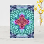 Groovy Blueヴィンテージグリーティングカードと封筒 カード (黄色い花)