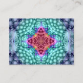 Groovy BlueVintageフラク   タル万華鏡のように千変万化するパターン 名刺 (正面)