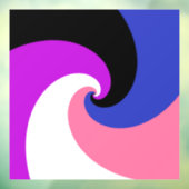 Groovy Bohoスパイラル抽象芸術Genderfluidプライドフラグ ウィンドウサイン (シート3)