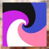 Groovy Bohoスパイラル抽象芸術Genderfluidプライドフラグ ウィンドウサイン (シート2)