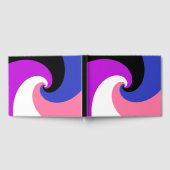 Groovy Bohoスパイラル抽象芸術Genderfluidプライドフラグ ゲストブック (全面)