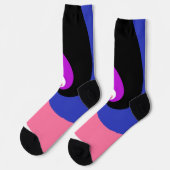 Groovy Bohoスパイラル抽象芸術Genderfluidプライドフラグ ソックス (左)