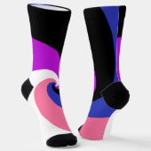 Groovy Bohoスパイラル抽象芸術Genderfluidプライドフラグ ソックス (傾斜あり)