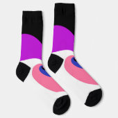 Groovy Bohoスパイラル抽象芸術Genderfluidプライドフラグ ソックス (右)