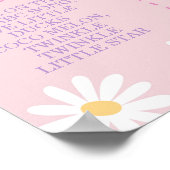 Groovy Bohoデイジー最初の誕生日マイルストーン記号 ポスター (角)