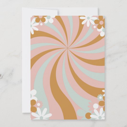 Groovy Bohoベビーシャワー 招待状 (裏面)