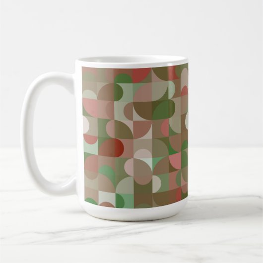 Groovy Bohoモダンレトロ幾何学的クリスマスコーヒーM コーヒーマグカップ (左)