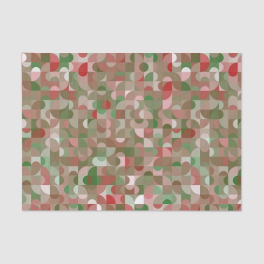 Groovy Bohoモダンレトロ幾何学的クリスマスティッシュP 薄葉紙 (正面)