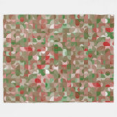 Groovy Bohoモダンレトロ幾何学的クリスマス フリースブランケット (正面(横))