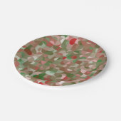 Groovy Bohoモダンレトロ幾何学的クリスマス ペーパープレート (アングル)